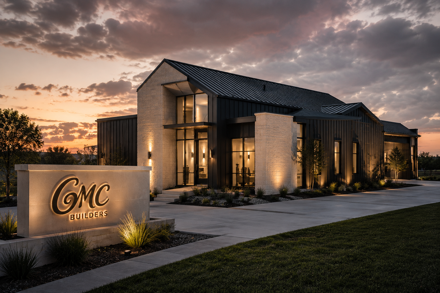 Custom home built by GMC Builders